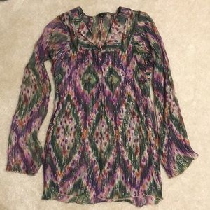 Anna Sui metallic pinstripe tunic